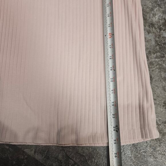 Kate Quinn Organic Cotton Sustainable Pink Ribbed Tank Top Size Medium - Picture 5 of 6